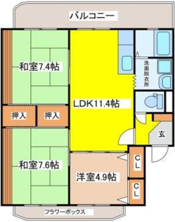 ロイヤルハイツＨＡＲＡＤＡの物件間取画像